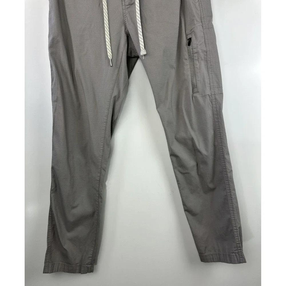 Vuori Climber Ripstop Pants Drawstring Stretch Elastic Waist Gray Tan Small - Picture 5 of 13